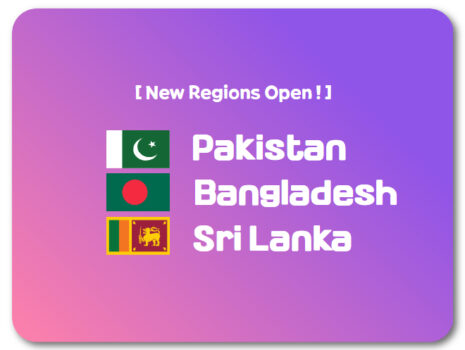 New Regions Open ! – ﻿Pakistan, Bangladesh, Sri Lanka